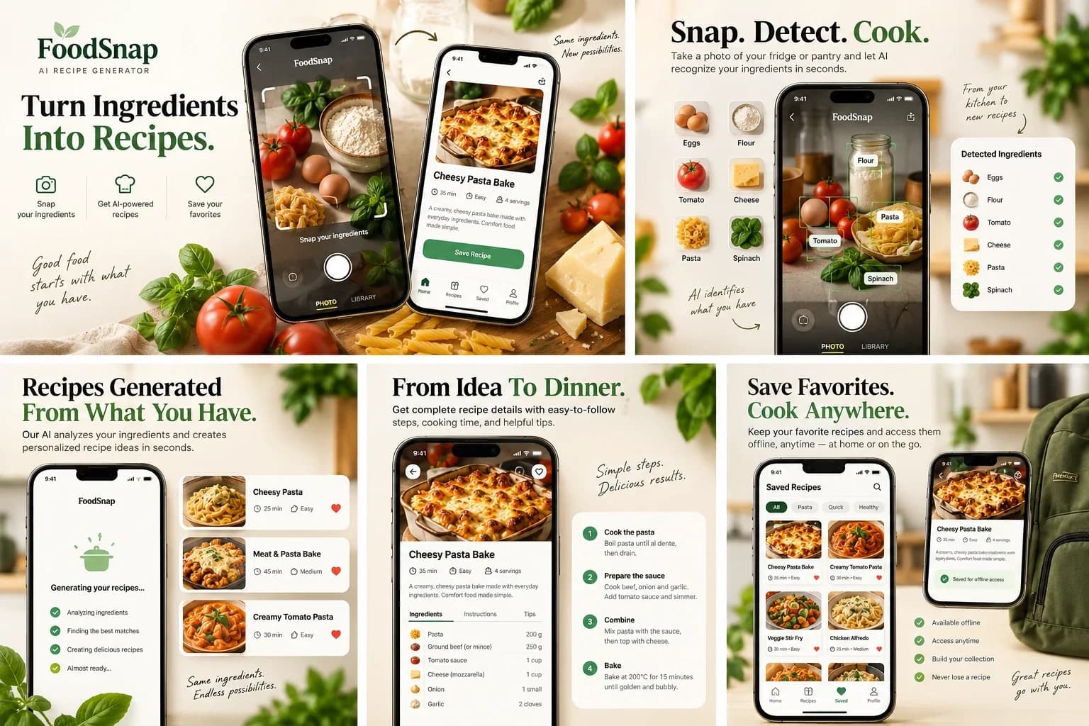 Ingredient-to-Recipe Vision App — representative screenshot